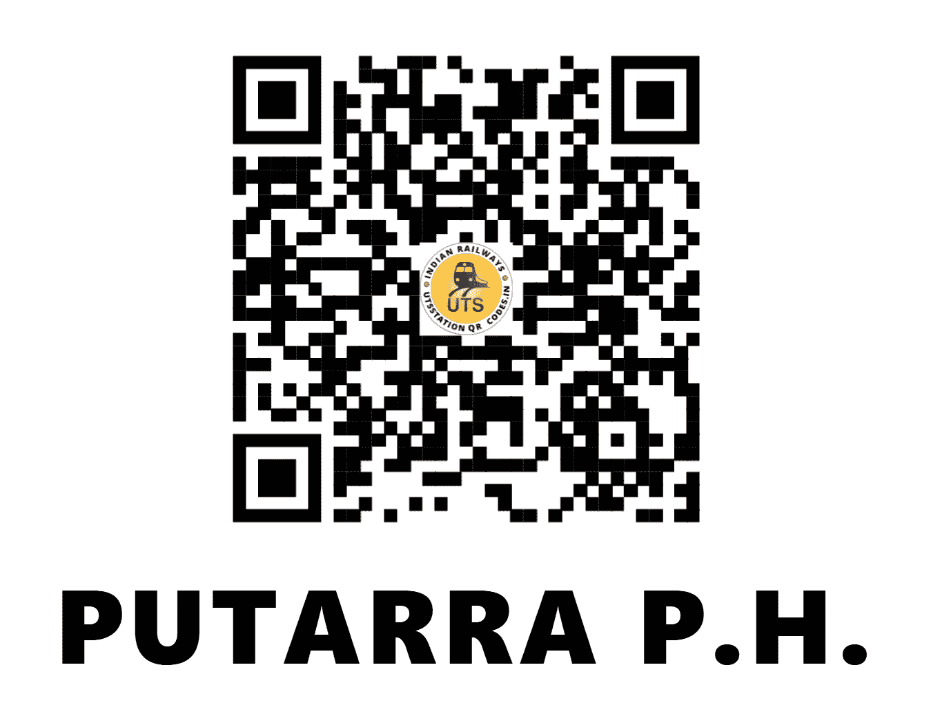 UTS QR Code for PUTARRA P.H. - PRTR (SB - MADHYA PRADESH)